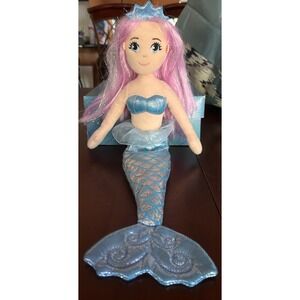 Aurora World Mermaid Plush Polyester 18in Blue Pink Hair  Mermaidcore
